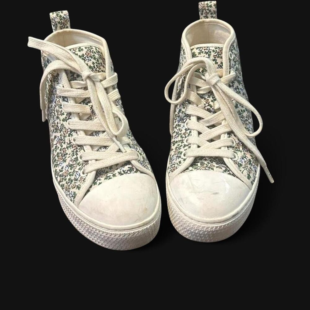 Tory burch floral metallic high top